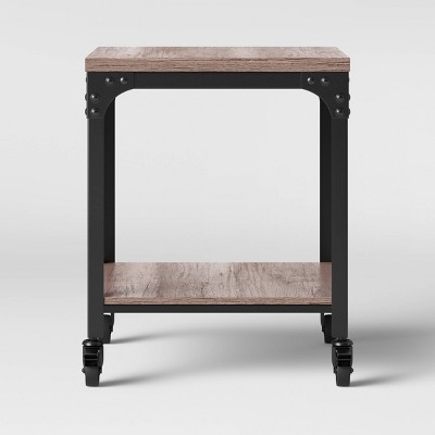 Photo 1 of Jackman Industrial Wood End Table Brown - Threshold