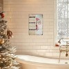Lomsoe Funny Bathroom Christmas Sign Vintage Santa Cute Christmas Decor Christmas Gifts Vintage Metal Sign 8×12 Inches - 4 of 4