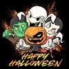 Men's Design By Humans Halloween Pumpkin Face Vampire Ghost Frankenstein By swiftyspade Tank Top - image 2 of 4