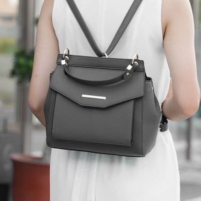 MKF Collection Convertible Satchel Backpack Crossbody Bag 3-in-1 , Vida | MKF Collection by Mia K - Pewter — фото 4