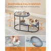 2-Tier Elevated Cat Bed, Double Layer Hammock with Removable Mesh & Steel Frame, 28 lb Capacity for Indoor Outdoor Use, Dove Gray - 4 of 4