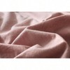 100 Washed Cotton Duvet Cover, 48x72 Inches, Dust Pink, 8 Ties, Zipper on Long Side - 2 of 4