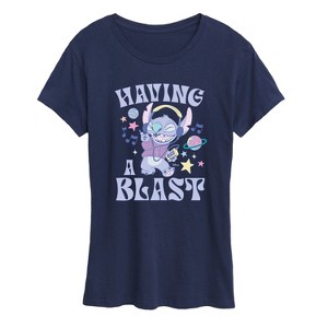 Women's - Lilo and Stitch - Having A Blast Short Sleeve Graphic T-Shirt - 1 of 4