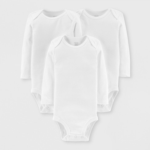 Carter's Just One You®️ Baby 3pk Long Sleeve Bodysuit - Lead White : Target