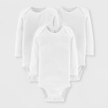 Carter's Just One You®️ Baby 3pk Long Sleeve Bodysuit - Lead White