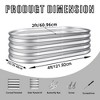 NAYSAYE Planter 2PCS Raised Garden Bed Kit Galvanized Metal Planter Raised Bed Easy Assembly Rust Resistant for Outdoor Garden, Silver, - 3 of 4