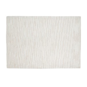 Saro Lifestyle Fused Placemat (Set of 4), 14"x20", Silver - 1 of 2