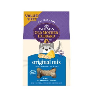 Old Mother Hubbard by Wellness Classic Crunchy Original Assortment Biscuits Small Oven Baked with Carrot, Apple, Cheese and Chicken Flavor Dog Treats - 1 of 4