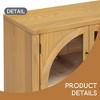 4-Door Large Storage Sideboard Buffet Cabinet with Glass Doors, Arched Cabinet with Adjustable Shelves- Leovsnove - 4 of 4