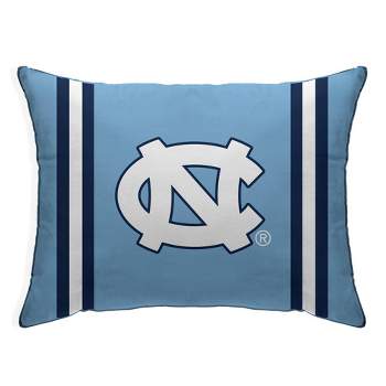 NCAA North Carolina Tar Heels Standard Stripe Logo Plush Bed Pillow