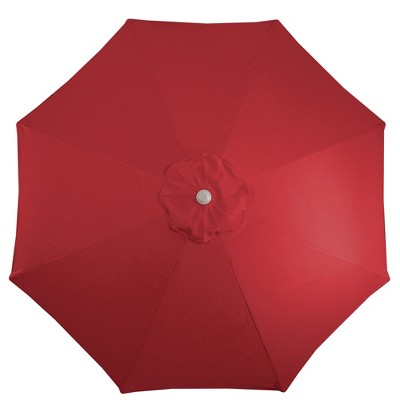 Red 9ft Outdoor Patio Market Umbrella with Hand Crank and Tilt