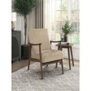 26"1pc Accent Chair Light Brown Velvet Upholstery - 2 of 4