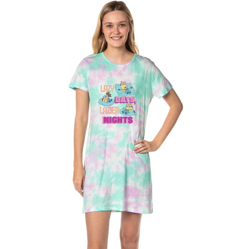 Despicable Me Women's Minions Movie Nightgown Sleep Pajama Shirt For Adults Multicolored, 1 of 5