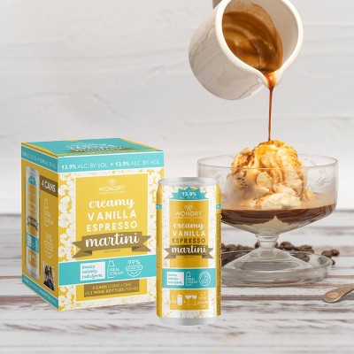 WONDRY Creamy Vanilla Espresso Martini Cocktail - 4PK 250ml
