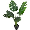 Northlight 35" Green Wide Leaf Monstera Artificial Potted Plant - image 3 of 4