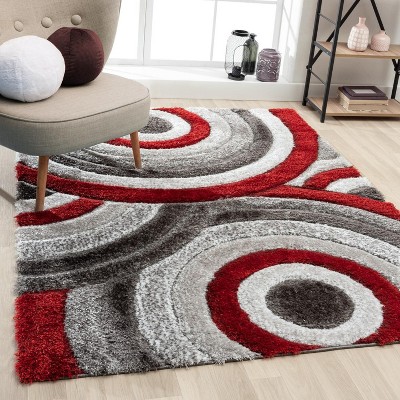 Luxe Weavers Shag Geometric Area Rug, Modern, Stain Resistant, Easy Indoor Rugs for Bedroom, Living Room