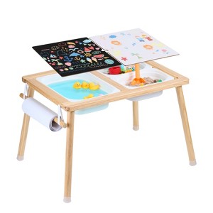 VEVOR Sensory Table for Toddlers, Kids Activity Table with 3 Foldable Storage Bins & Paper Roll Holder, Indoor/Outdoor Play Sand and Water Table - 1 of 4