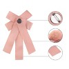 Allegra K Women's Pre-tied Bowknot Pin Solid Color Neckties Elegant Brooch Bow Tie - 4 of 4