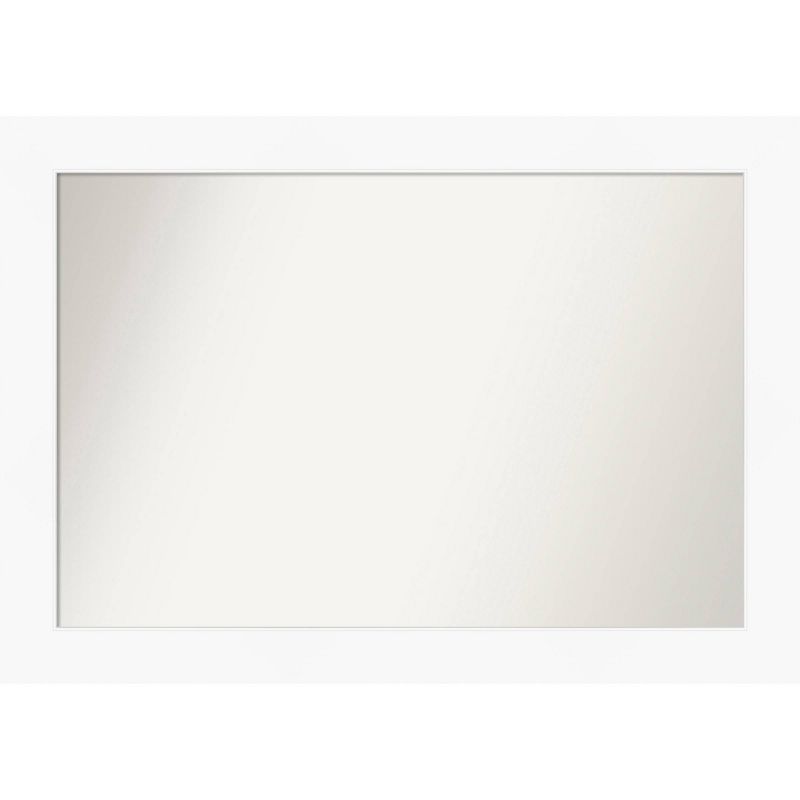 42&#34; x 30&#34; Non-Beveled Cabinet Bathroom Wall Mirror White - Amanti Art, 1 of 11