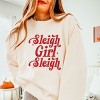 Sleigh Girl Sleigh Sparkle Distressed - Women's Lightweight Garment Dyed Sweatshirt - 2 of 3