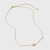 14K Gold Dipped Cubic Zirconia Initial Necklace - A New Day™ - 3 of 4