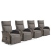Buenhomino 4 Pieces Outdoor Swivel Recliner Chair Reclining Patio Chair with Adjustable Backrest and Footrest, Wicker Chaise Lounge Chair - 4 of 4