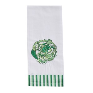 Patricia Heaton Home Green Flower Embroidered Dishtowel Set of 2 - 1 of 4