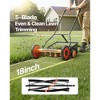 VEVOR Push Reel Lawn Mower 18 inch, 5 Blades Manual Push Mower No Motor, 1.37-2.44 in Adjustable Cutting Height, Orange&Black - 3 of 4