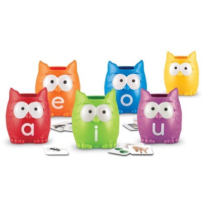 Learning Resources Vowel Owls Sorting Set, Set of 6, Ages 5+