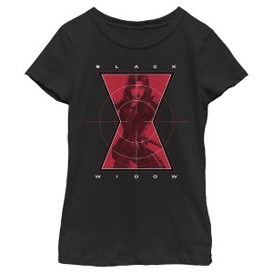 Girl's Marvel Black Widow Hero Target T-Shirt - 1 of 3