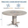 Round Dining Table for 4, 47 Inches Dining Room Table, Circle Kitchen Tables for Dining Room, Kitchen, Living Room(Table Only) - 2 of 4