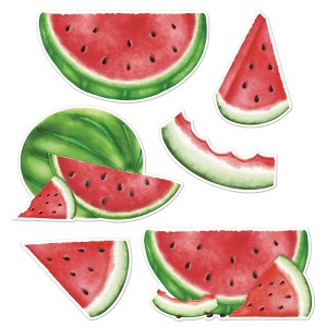 Beistle Watermelon Cutouts, 5"-11", (12/Pkg) Multicolored - 1 of 4