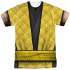 Men's Mortal Kombat Klassic Scorpion Outfit (Front Back Print) Short Sleeve Costume T-Shirt - 2 of 4
