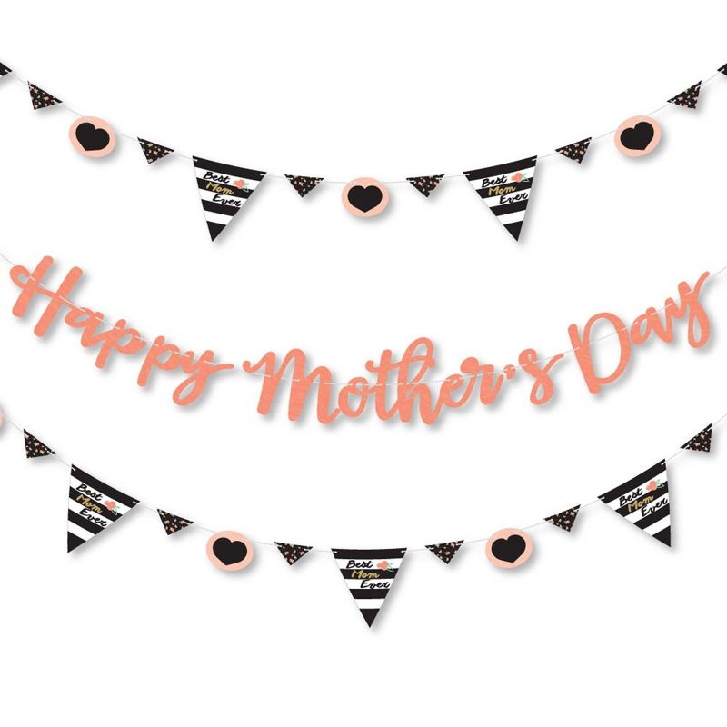 Big Dot of Happiness Best Mom Ever - Mother's Day Letter Banner Decoration - 36 Banner Cutouts and Happy Mother's Day Banner Letters, 1 of 7