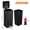 8 Gallon Bathroom Step Trash Can, 30-Liter Square Stainless Steel Foot Pedal Garbage Can - 3 of 4