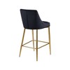 Meridian Furniture,Karina Black Velvet Stool, Set of 2 - 2 of 4