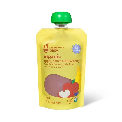 Apple Banana Blueberry Pouch - Blue - 3.5oz - Good & Gather™