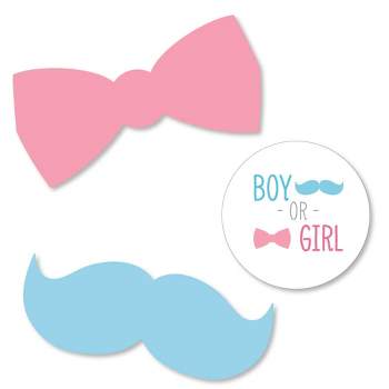 Big Dot of Happiness Gender Reveal - DIY Shaped Baby Shower Party Cut-outs - 24 Count