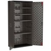 Suncast Commercial 4 Shelf Mega Tall Storage Cabinet, Lockable Garage Utility Shelving Unit, Heavy Duty Plastic Resin Organizer, Gray - 4 of 4