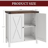 Garvee Farmhouse Sideboard Buffet Cabinet with Adjustable Shelves and 2 Barn Doors – Rustic Modern Storage for Kitchen - 3 of 4