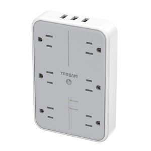 USB Wall Charger, Multi Outlet Extender Surge Protector, 6 Electrical Outlets Expander with 3 USB Charging Ports, 1080 Joules Multiple Plug Splitter - 1 of 4