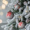 Whisen D3.9" Christmas Ball Ornaments, Glass Decorative Hanging Ball Christmas Tree Ornaments, Set of 6 - 2 of 4