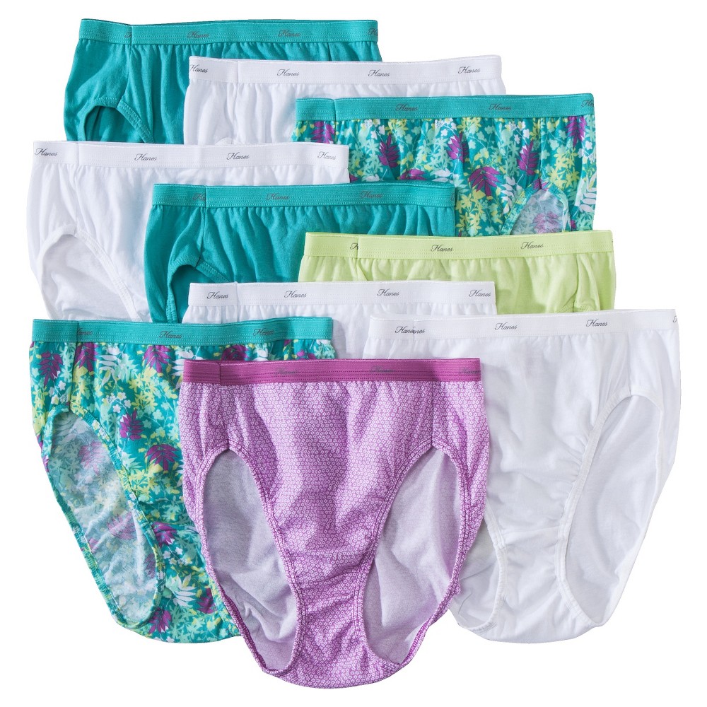 Hanes  Hanes Women's Hi-Cut Panties 10-Pack