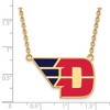 Black Bow Jewelry 14k Yellow Gold Plated Sterling Silver Dayton Flyers NCAA Necklace 18 Inch - 2 of 4