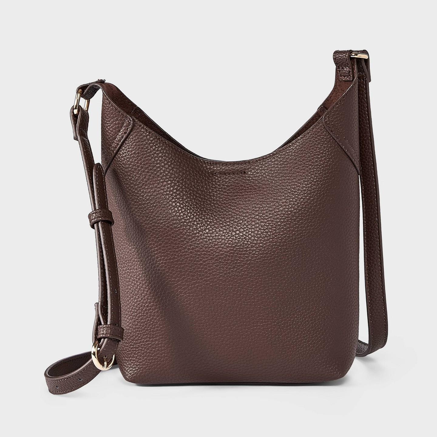 Сумка Universal Thread Faux Leather Long Slouchy Crossbody, цвет: Коричневый — фото 1