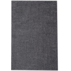 Washable Chenille Modern Solid Non Slip Throw Carpet Indoor Low Pile Contemporary Runner Rug Dark Grey 2 x 6(ft) - 1 of 4