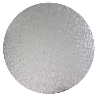 O'creme Silver Wraparound Cake Pastry Round Drum Board 1/4 Inch Thick ...