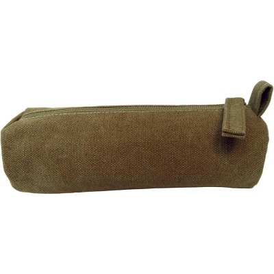 Fmeida Heavy Canvas Stationery Stylish Simple Pencil Bag and Durable Compact Zipper Pencil Case Pouch 1 Pack Gray