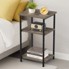 DSVIMOY 2pcs 3 Layer Coffee Table with Adjustable Height, Bedside Table, Storage Shelf for Bedroom, Office Space Saving, Gray, 13.3"11.8"*22.7" - 2 of 4
