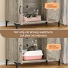 Cat Litter Box Enclosure with Shelves and Doors, Wood Sturdy Hidden Litter Box Furniture, Indoor Cat House Furniture with 4 Storage Layers - 3 of 4